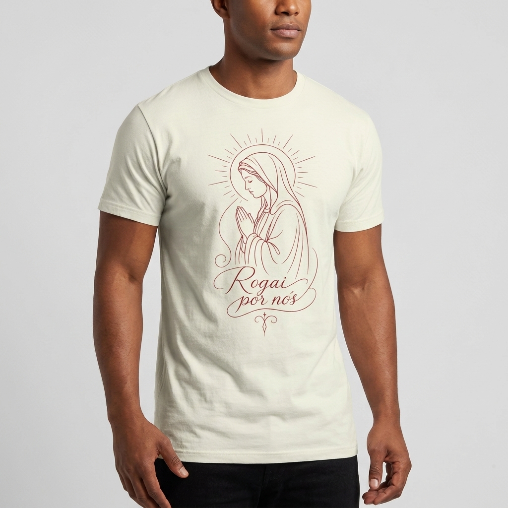 Nossa Senhora Rogai por nós E.L. - OffWhite