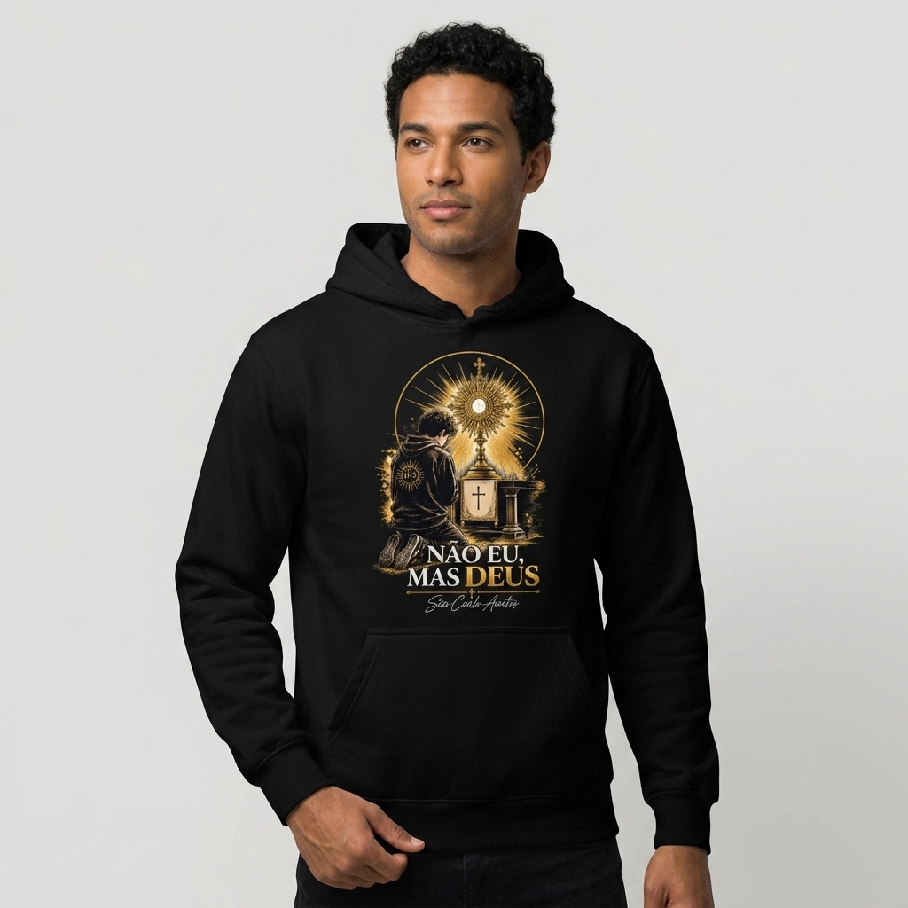 Moletom Carlo e o Santíssimo Sacramento — modelo
