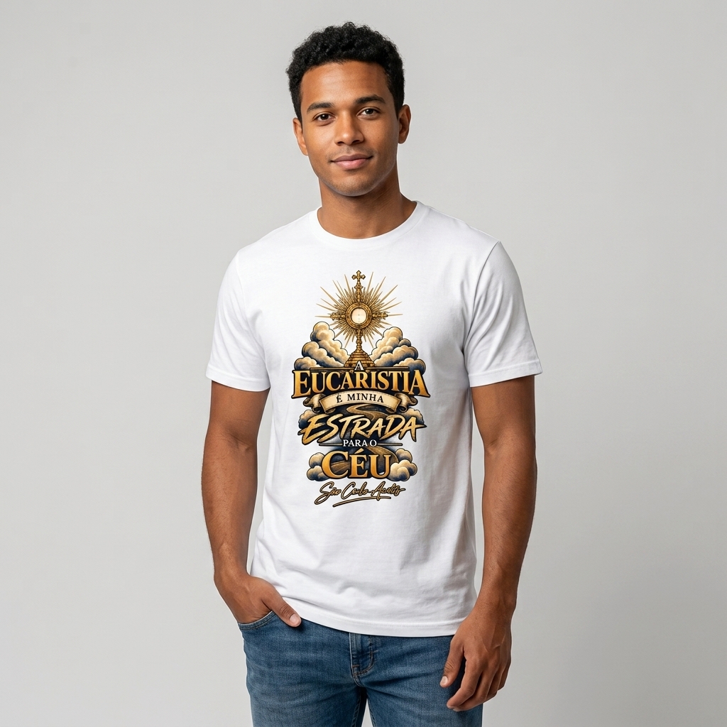 Camiseta Estrada para o Céu — modelo