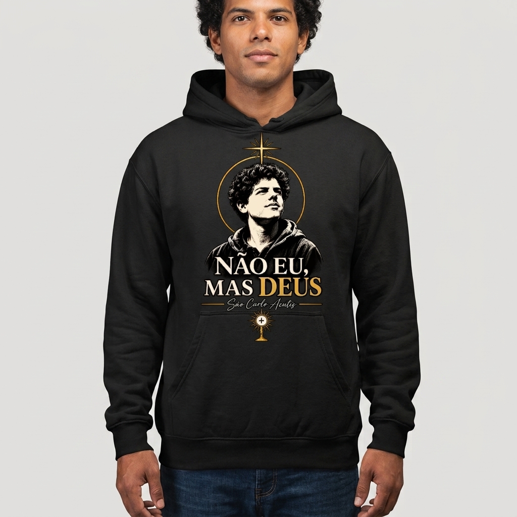 Moletom São Carlo Acutis — modelo