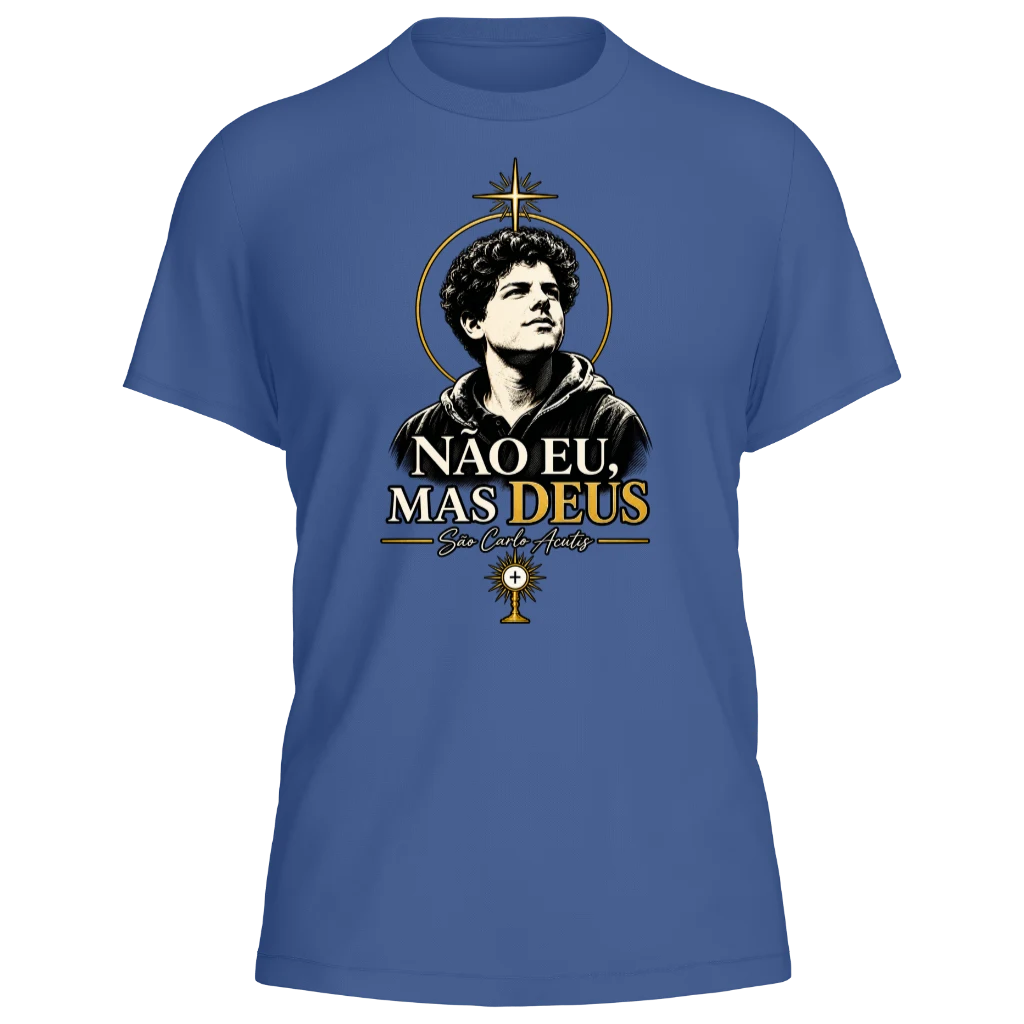 Camiseta São Carlo Acutis - Azul Royal - Frente