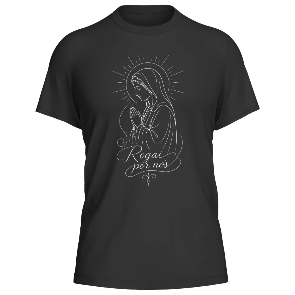 Nossa Senhora Rogai por nós - BW - Preta - Front