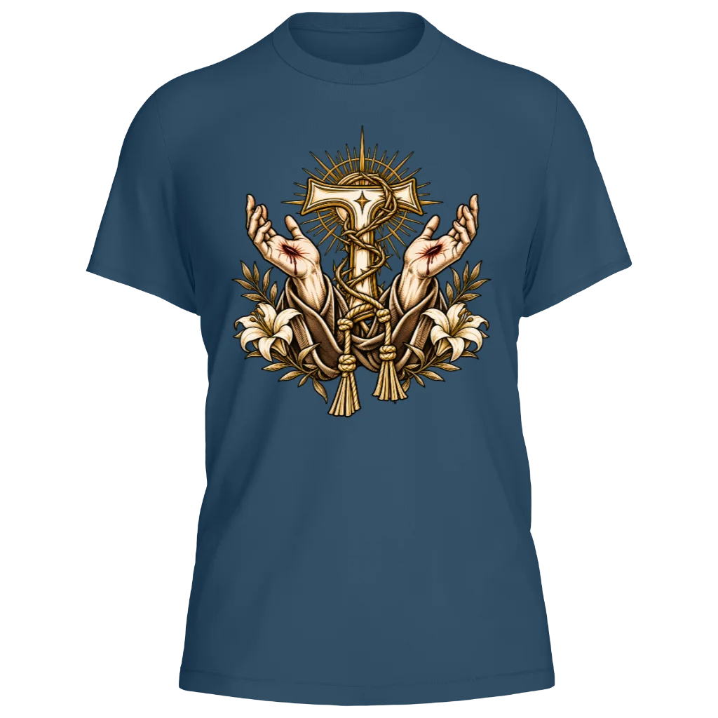 Camiseta São Francisco — Os Estigmas — Azul Marinho — Frente