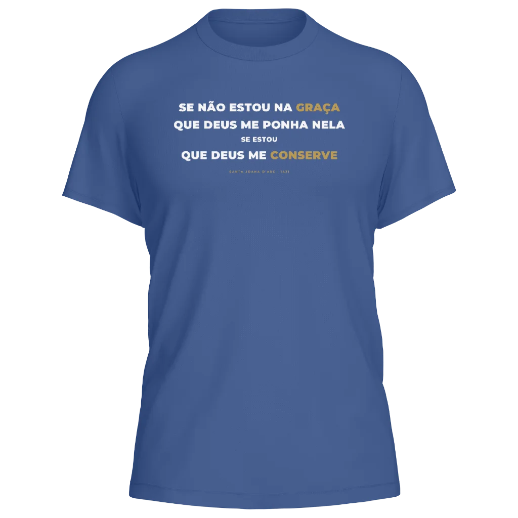 Camiseta Santa Joana d'Arc — A Graça — Azul Royal — Frente