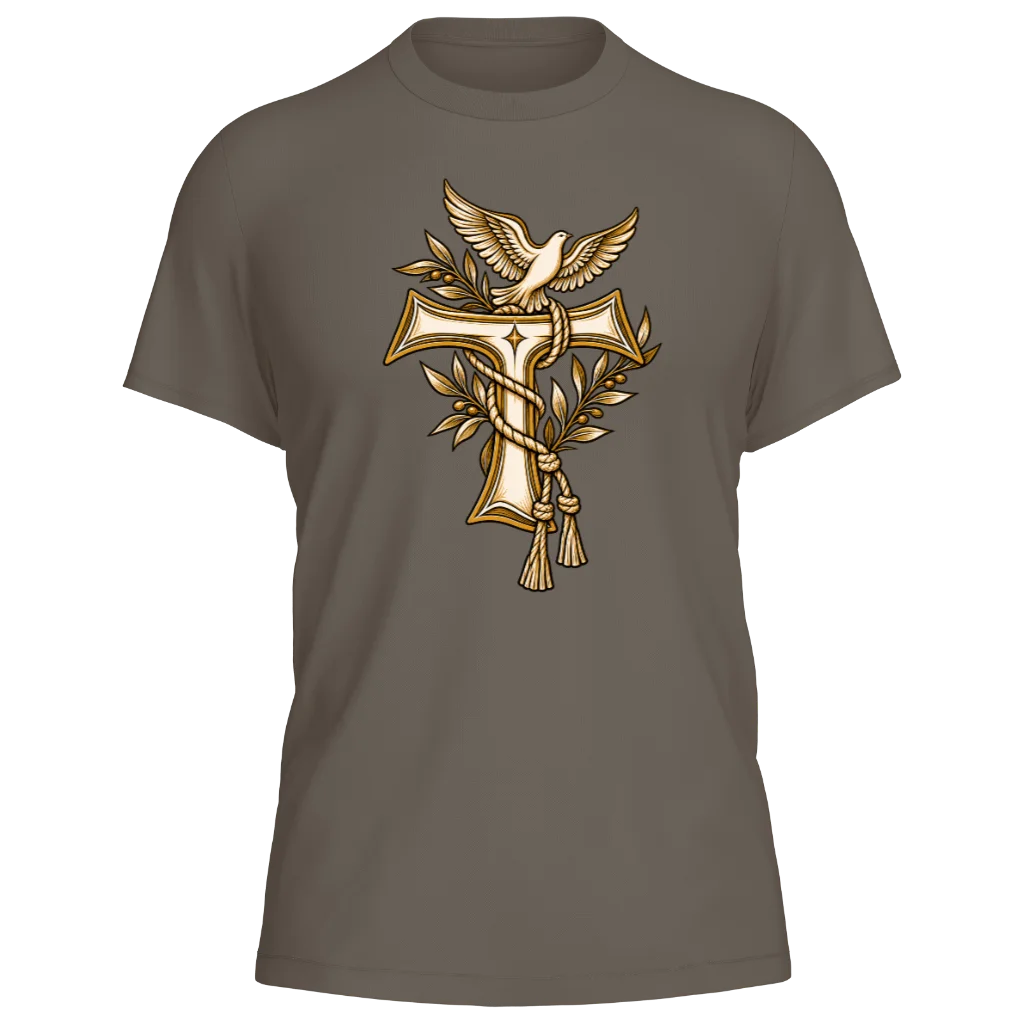 Camiseta São Francisco — Tau — Marrom — Frente